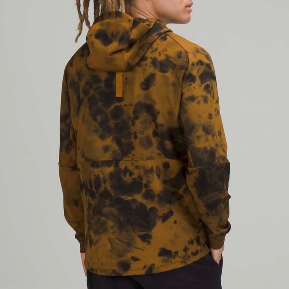 Lululemon Textured‎ Tech Hoodie, Diamond Dye Gold Spice Black - Picture 2 of 9